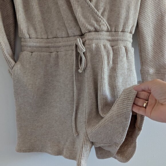 RW&CO. waffle lounge romper - Picture 4 of 8